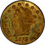 USA 1/4 Dollar Large Liberty head round 1872 KM# 5.2 *YEAR* coin obverse