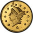 USA 1/4 Dollar Small Liberty head (Round) 1869 G KM# 5.4 - coin obverse