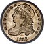 USA 10 C. Liberty Cap Dime 1833 last 3 high KM# 48 LIBERTY coin obverse