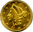 USA 25 Cents 18XX KM# 5.3 Small size Gold Coins - coin obverse