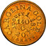 USA 5 Dollars C. Bechtler 1834 KM# 96.2 CAROLINA GOLD 20 CARATS coin reverse
