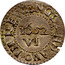 USA 6 Pence Oak tree 1652 KM# 9 ∙ ANO ∙ NEW ENGLAND ∙ VI coin reverse