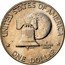 USA Dollar Eisenhower 1976 D Type I (Squared T) KM# 206 * UNITED STATES OF AMERICA * ONE DOLLAR * E PLURIBUS UNUM coin reverse