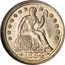 USA Half Dime Seated Liberty 1854 KM# 76 LIBERTY coin obverse