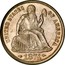 USA One Dime Seated Liberty 1874 KM# 105 UNITED STATES OF AMERICA LIBERTY coin obverse