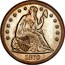 USA One Dol. Seated Liberty 1870 KM# 100 LIBERTY coin obverse