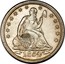 USA Quar. Dol. Seated Liberty 1854 KM# 81 LIBERTY coin obverse