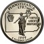 USA Quarter Dollar Pennsylvania 1999 S KM# 294a PENNSYLVANIA 1787 VIRTUE LIBERTY INDEPENDENCE E PLURIBUS UNUM coin reverse