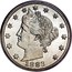 USA V Cents Liberty Nickel 1883 KM# 111 LIBERTY coin obverse
