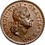 USA Farthing Hibernia Harp Right 1723 KM# 25 GEORGIUS ∙ DEI ∙ GRATIA ∙ REX ∙ coin obverse