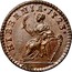 USA Farthing Hibernia Harp Right 1723 KM# 25 HIBERNIA ∙ coin reverse