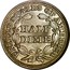 USA Half Dime Seated Liberty 1849 KM# 62.2 UNITED STATES OF AMERICA HALF DIME coin reverse