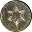 USA III Cents Type 2 1854 KM# 80 UNITED STATES OF AMERICA coin obverse