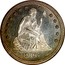 USA Quar. Dol. Seated Liberty 1867 KM# 98 LIBERTY coin obverse