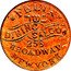 USA 1 Cent (Civil War Merchant Token. Felix Dining Saloon New York. Overstruck on an 1863 Cent) FELIX DINING SALOON 256 BROADWAY NEW YORO coin obverse