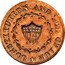 USA 1 Cent (Civil War Merchant Token. Felix Dining Saloon New York. Overstruck on an 1863 Cent) CONSTITUTION AND THE UNION coin reverse