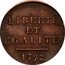France 1 Centime (Pattern Liberty) LIBERTE ET EGALITE 1792 coin reverse
