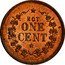 USA One Cent (Civil War Patriotic Token. Constitution for Ever) NOT ONE CENT coin reverse