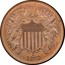 USA 2 Cents Union Shield 1870 KM# 94 IN GOD WE TRUST coin obverse