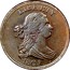 USA Half Cent Draped Bust 1805 small 5, stemless KM# 33 LIBERTY coin obverse