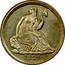 USA Half Dime Seated Liberty 1837 large date KM# 60 LIBERTY coin obverse