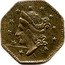 USA 1/2 Dollar Head of Liberty. California 1854 FD 1854 coin obverse