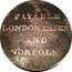 UK 1/2 Penny (May Peace and Plenty) PAYABLE LONDON ESSEX AND NORFOLK coin reverse