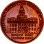 USA 1 Cent (Merchant exchange Wall St. N. York) MERCHANTS EXCHANGE WALL ST. N. YORK BUILT 1827 BURNT 1835 coin obverse