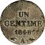 France 1 Centime (Head of Liberty Pattern) UN CENTIME 1848 A coin reverse