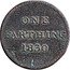 UK One Farthing (Glasgow Retailers Token) ONE FARTHING 1830 coin reverse