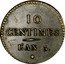 France 10 Centimes (Snake. Pattern) 10 CENTIMES L'AN 3. A coin reverse