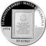Malta 10 Euro (50 Years of the Republic) 13 TA DICEMBRU 1974 MALTA KBURIJA LI L-PARLAMENT TAGHHA B’MAĠĠORANZA KBIRA IDDIKJARAHA REPUBBLIKA L-AKWA GIEH LI KISBET GĦALL-EWWEL DARBA FIL-GRAJJA TAGĦHA NGB 1974 2024 10 EURO 50 ANNIVERSARJU MALTA REPUBLIKA coin reverse