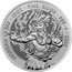 UK 10 Pounds (Morgan le Fay. Bullion) MORGAN LE FAY 10 OZ FINE SILVER 999.9 D.L 2025 coin reverse