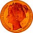 Netherlands 2-1/2 Gulden (Wilhelmina Pattern) WILHELMINA KONINGIN DER NEDERLANDEN coin obverse