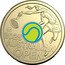 Australia 2 Dollars (Australian Open. Yellow. Postal Privy) ΛO 2025 AUSTRALIAN OPEN coin reverse