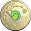 Australia 2 Dollars Men’s Australian Open. Yellow. Postal Privy 2025 BU in coincard ΛO 2025 AUSTRALIAN OPEN coin reverse