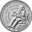 USA Quarter Dollar (American Women. Stacey Park Milbern) UNITED STATES OF AMERICA QUARTER DOLLAR STACEY PARK MILBERN DISABILITY JUSTICE EH CAC E PLURIBUS UNUM coin reverse