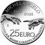 Italy 25 Euro (550th Anniversary of the Birth of Michelangelo) 1475 2025 R 25 EURO MICHELANGELO QUESTO SOL M’ARDE E QUESTO M’INNAMORA coin reverse