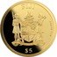 Fiji 5 Dollars (Kookaburra 35th Anniversary) FIJI $5 0.5 G AU 999.9 coin obverse