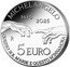 Italy 5 Euro (550th Anniversary of the Birth of Michelangelo) 1475 2025 R 5 EURO MICHELANGELO QUESTO SOL M’ARDE E QUESTO M’INNAMORA coin reverse