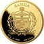 Samoa 50 Tala (Thomas Mann 150th Anniversary) SAMOA FA'AVAE I LE ATUA SAMOA 0.5 G AU .9999 $50 TALA coin obverse