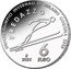 Italy 6 Euro Ski Jumping. Predazzo 2025 R Proof PETRASSI R 2025 6 EURO PREDAZZO GIOCHI OLIMPICI INVERNALI DI MILANO CORTINA 2026 coin reverse