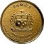 Samoa Five Dollars (Commander Julius Caesar) SAMOA FA'AVAE I LE ATUA SAMOA FIVE DOLLARS 9999 FINE GOLD TENTH TROY OZ coin obverse