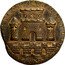 UK Halfpenny (Somerset. Bridgwater. Queen's Bays) B.WATER HALFPENNY. FOR CHANGE NOT FRAUD coin obverse