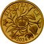 UK Six Pence (Yellow Gold) SIX PENCE 2024 QP coin reverse