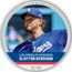 Niue Two Dollars (Trading Coins MLB. Clayton Kershaw) LOS ANGELES DODGERS CLAYTON FERSHAW XX/60 1 OZ 999 FINE SILVER coin reverse
