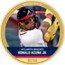 Niue Two Dollars (Trading Coins MLB. Ronald Acuna Jr.) ATLANTA BRAVES RONALD ACUÑA JR. XX/40 1 OZ 999 FINE SILVER coin reverse