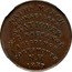 USA 1 Cent (Nathaniel March. William Simes and Co. Portsmouth. New Hampshire) NATHL. MARCH BOOKSELLER & STATIONER NO. 7 EXCHANGE BUILDINGS PORTSMOUTH N.H 1837 coin obverse
