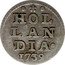 Netherlands 1 Stuiver (Bezemstuiver Incuse Obverse) HOL LAN DIA 1739 coin obverse