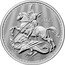 UK 2 Pounds (St George & The Dragon. Bullion) 1OZ. FINE SILVER. 999. 2025. 2025 KG coin reverse